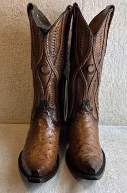 Cuadra Men's Brown Honey Ostrich Men Western Boots Size 7 EE 36582